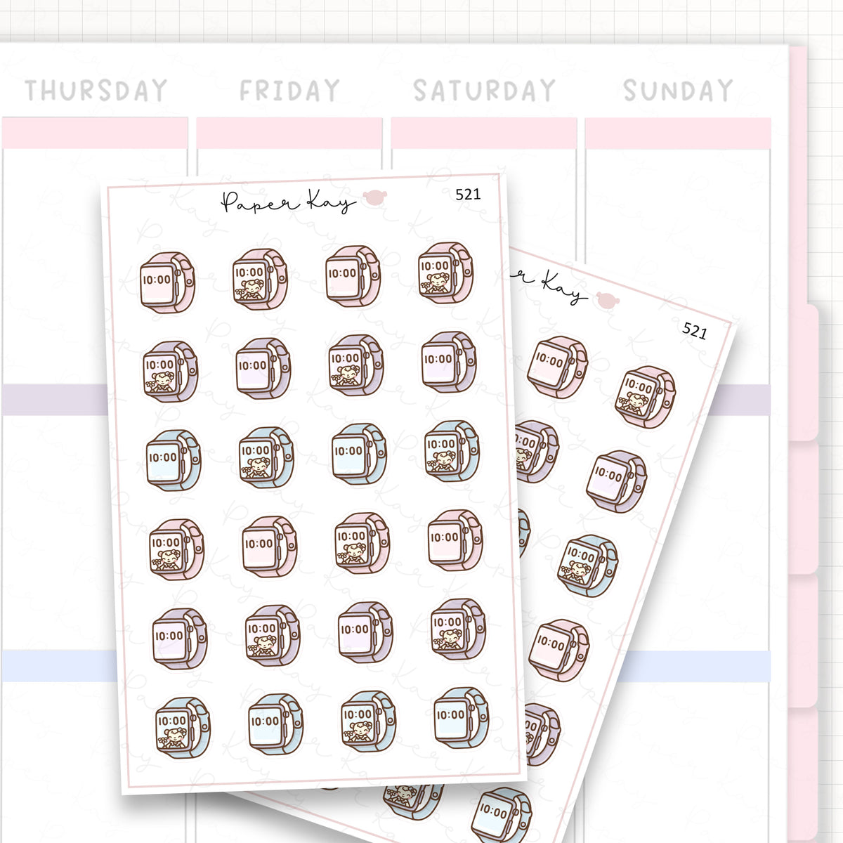 Sticker sheet product measurement.