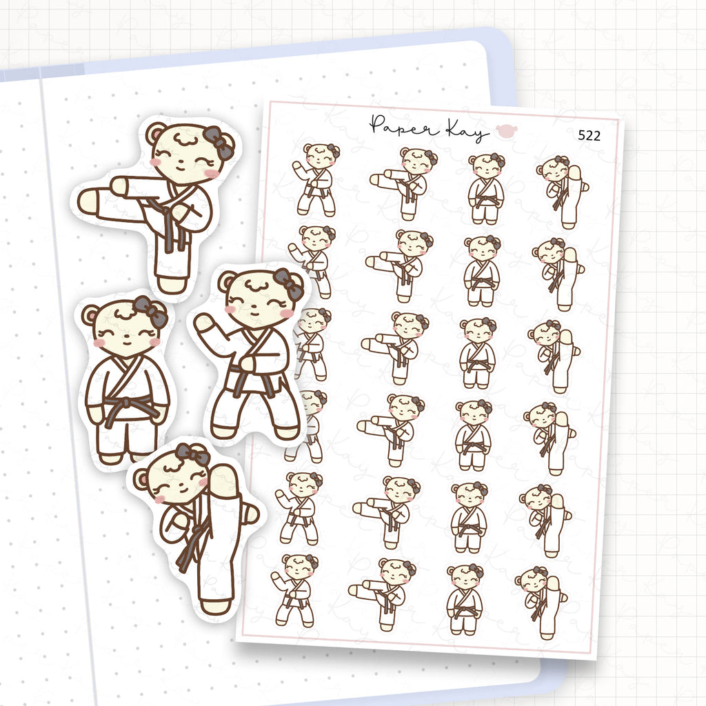 Zoomed in image of the doodles from a character planner sticker sheet.