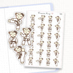Zoomed in image of the doodles from a character planner sticker sheet.