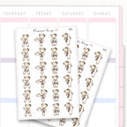Sticker sheet product measurement.