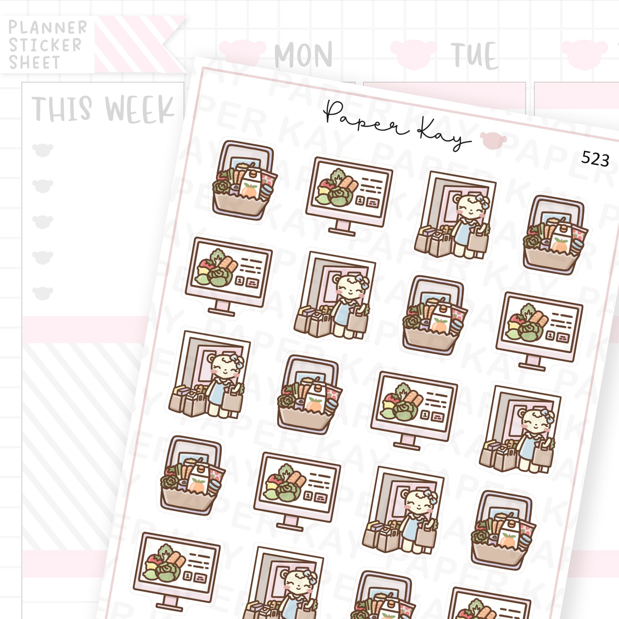 Online Food Shop Sticker Sheet