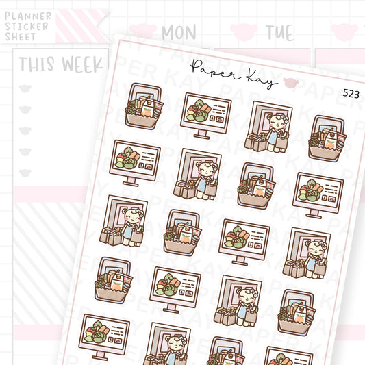 Online Food Shop Sticker Sheet