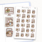 Zoomed in image of the doodles from a character planner sticker sheet.