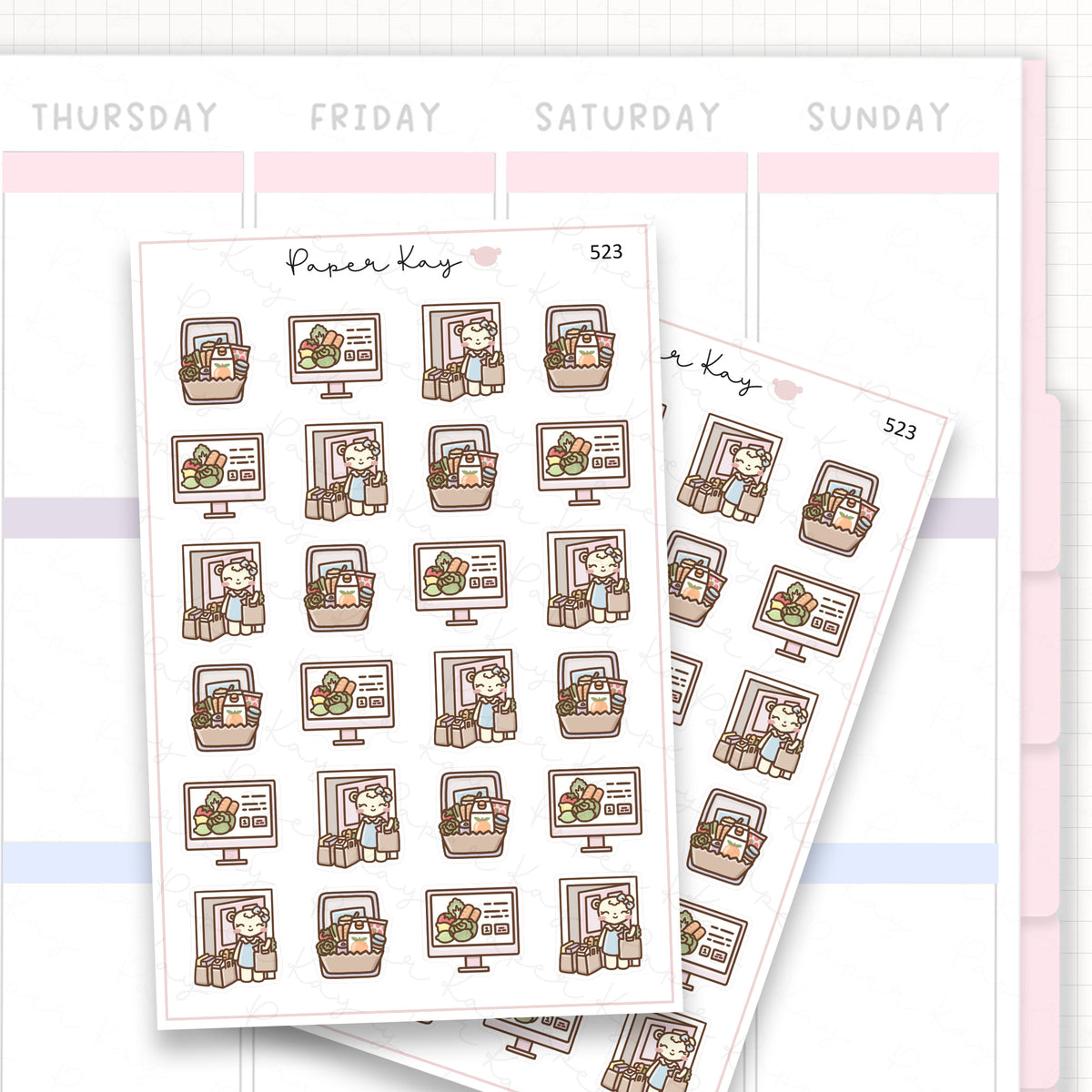 Sticker sheet product measurement.