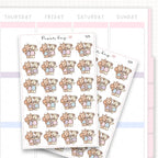 Sticker sheet product measurement.