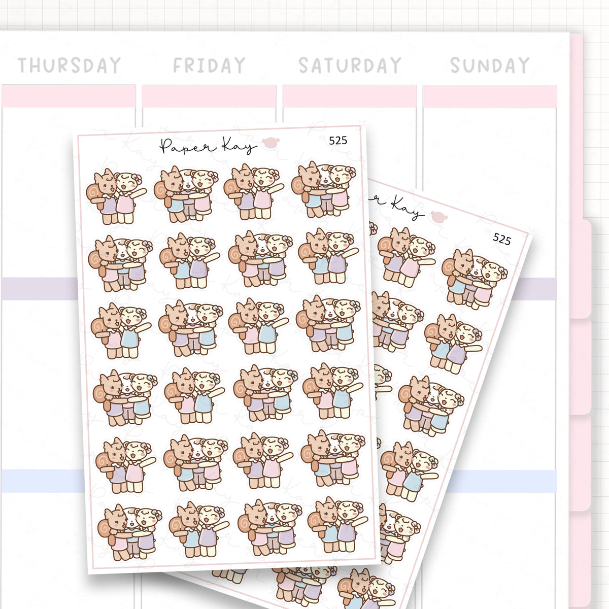 Sticker sheet product measurement.