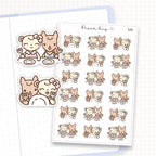Zoomed in image of the doodles from a character planner sticker sheet.