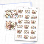 Zoomed in image of the doodles from a character planner sticker sheet.