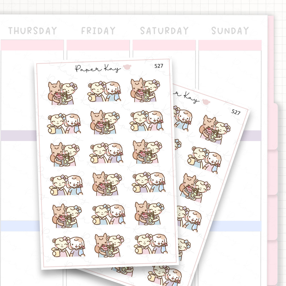Sticker sheet product measurement.