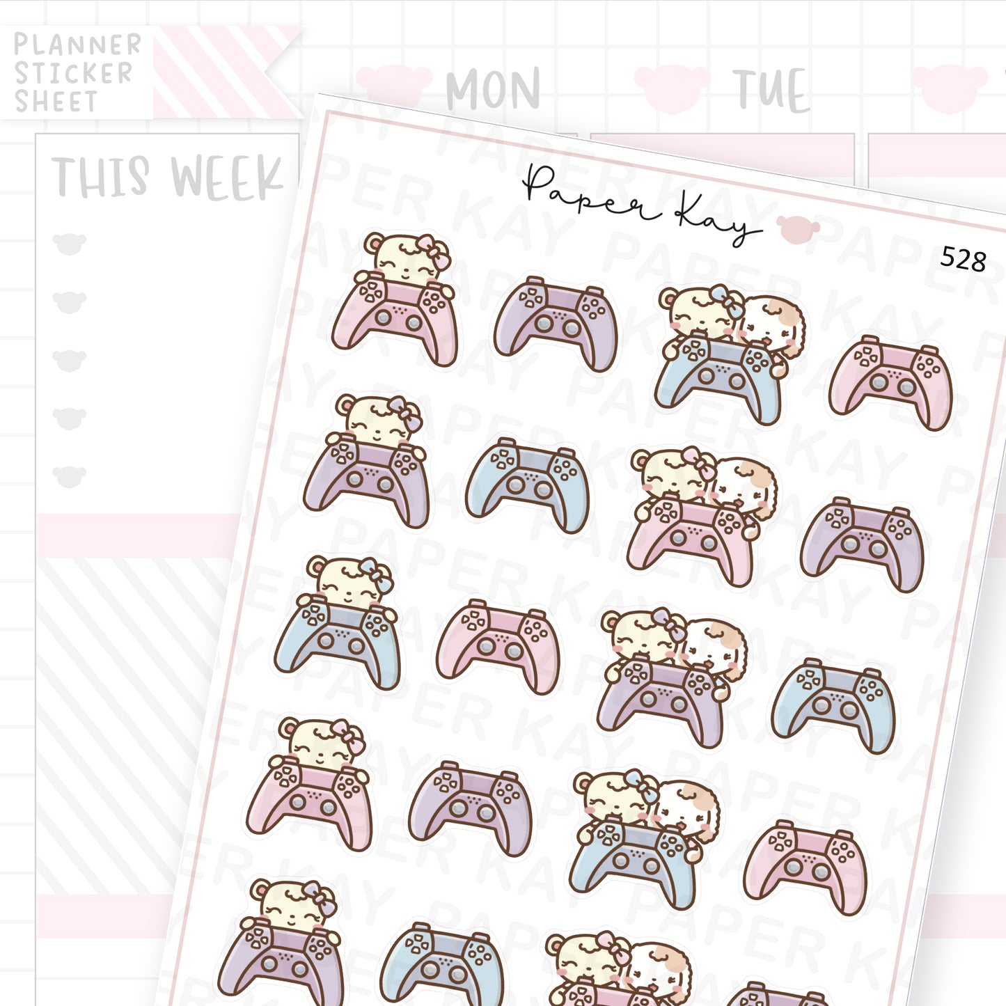 Dot the Bear Game Controller Sticker Sheet