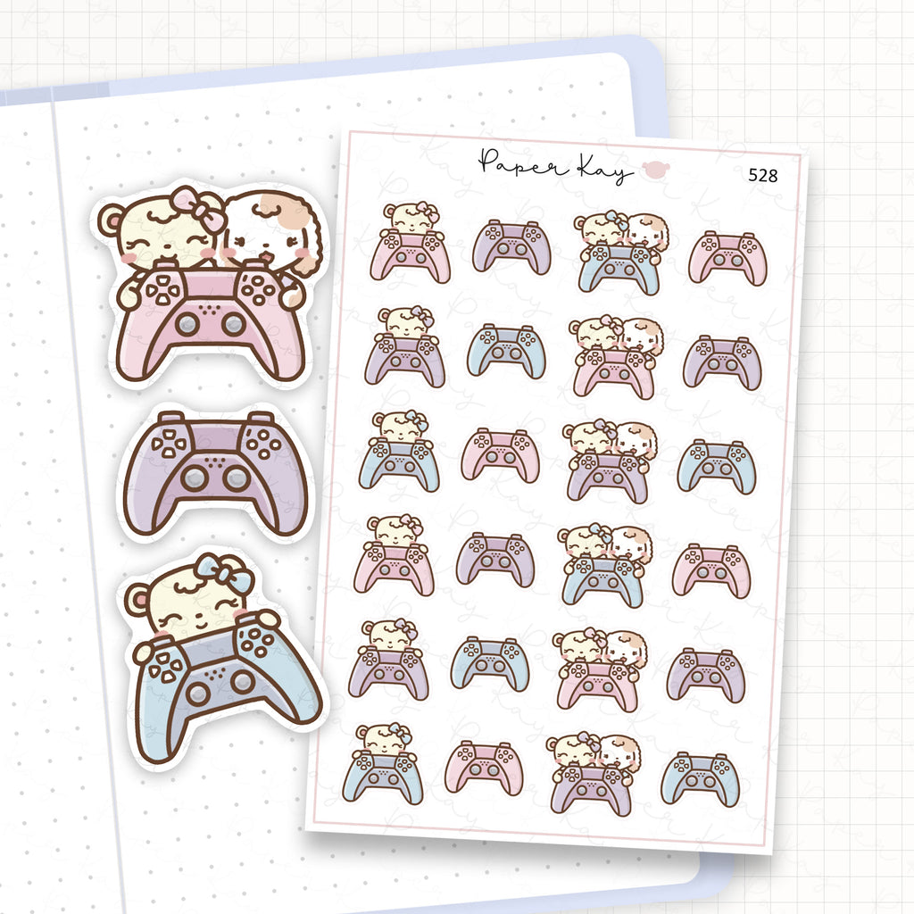 Zoomed in image of the doodles from a character planner sticker sheet.