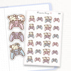 Zoomed in image of the doodles from a character planner sticker sheet.