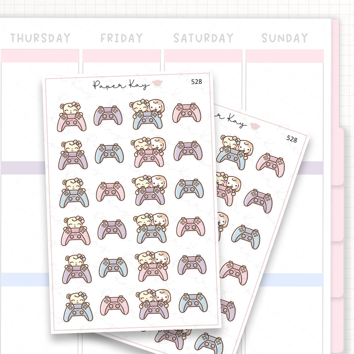 Sticker sheet product measurement.