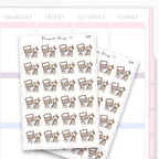 Sticker sheet product measurement.