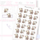 Dot the Bear Skin Care Sticker Sheet