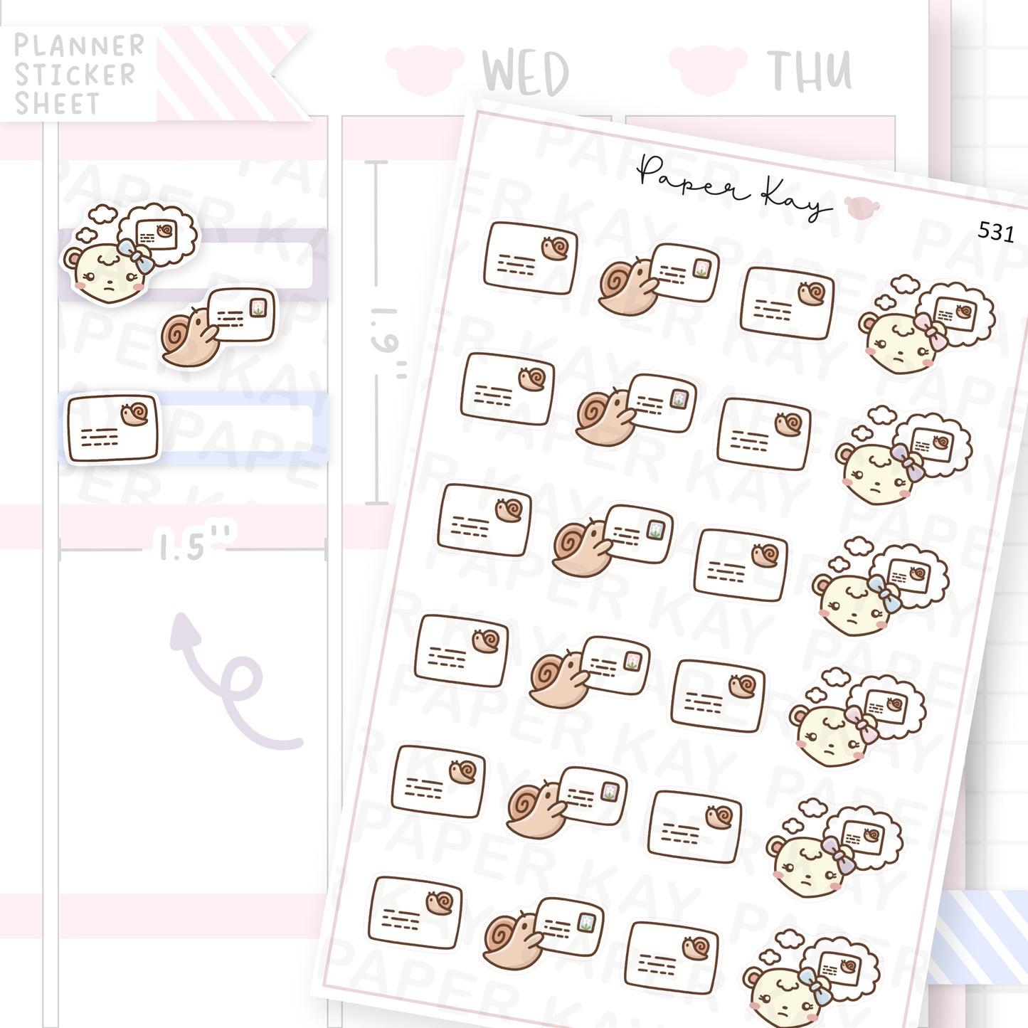 Snail Mail Sticker Sheet