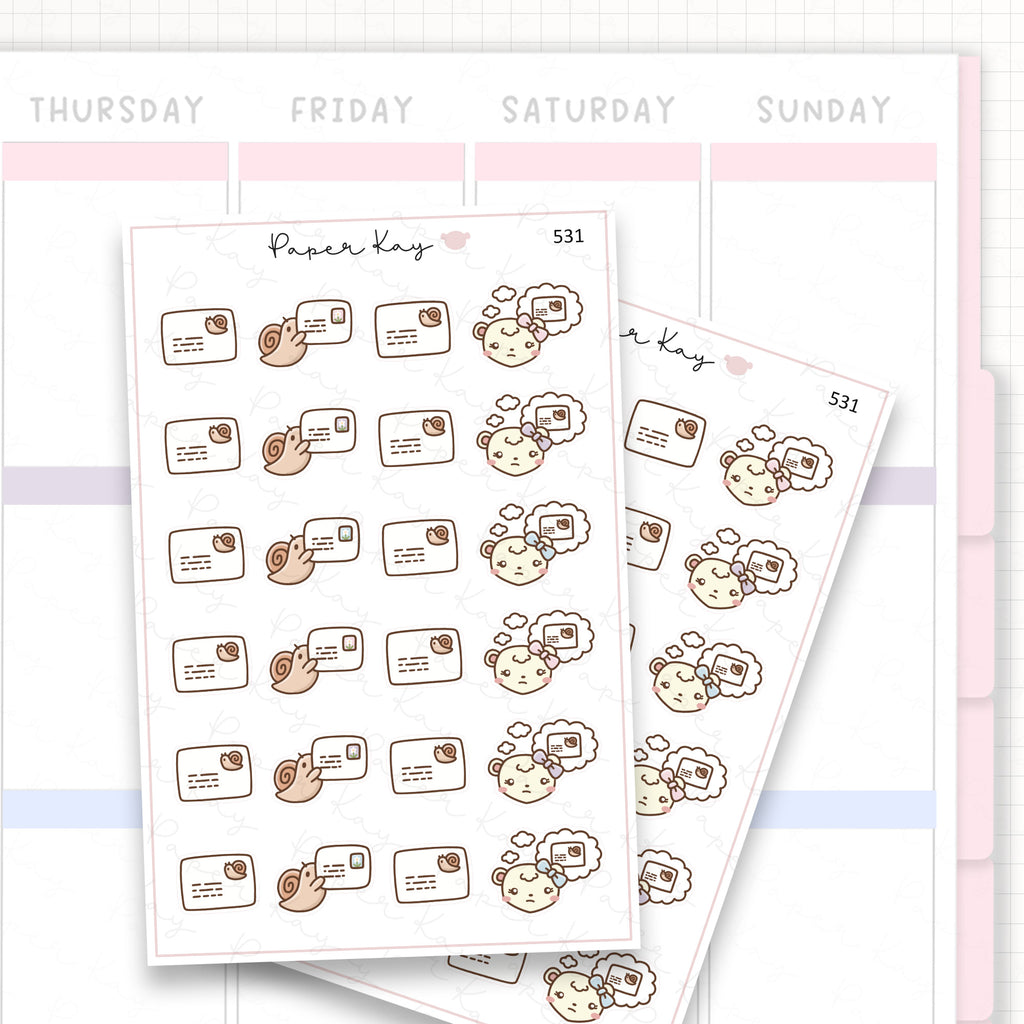 Sticker sheet product measurement.