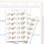 Sticker sheet product measurement.