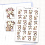 Zoomed in image of the doodles from a character planner sticker sheet.