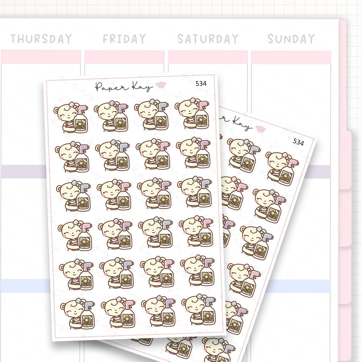 Sticker sheet product measurement.