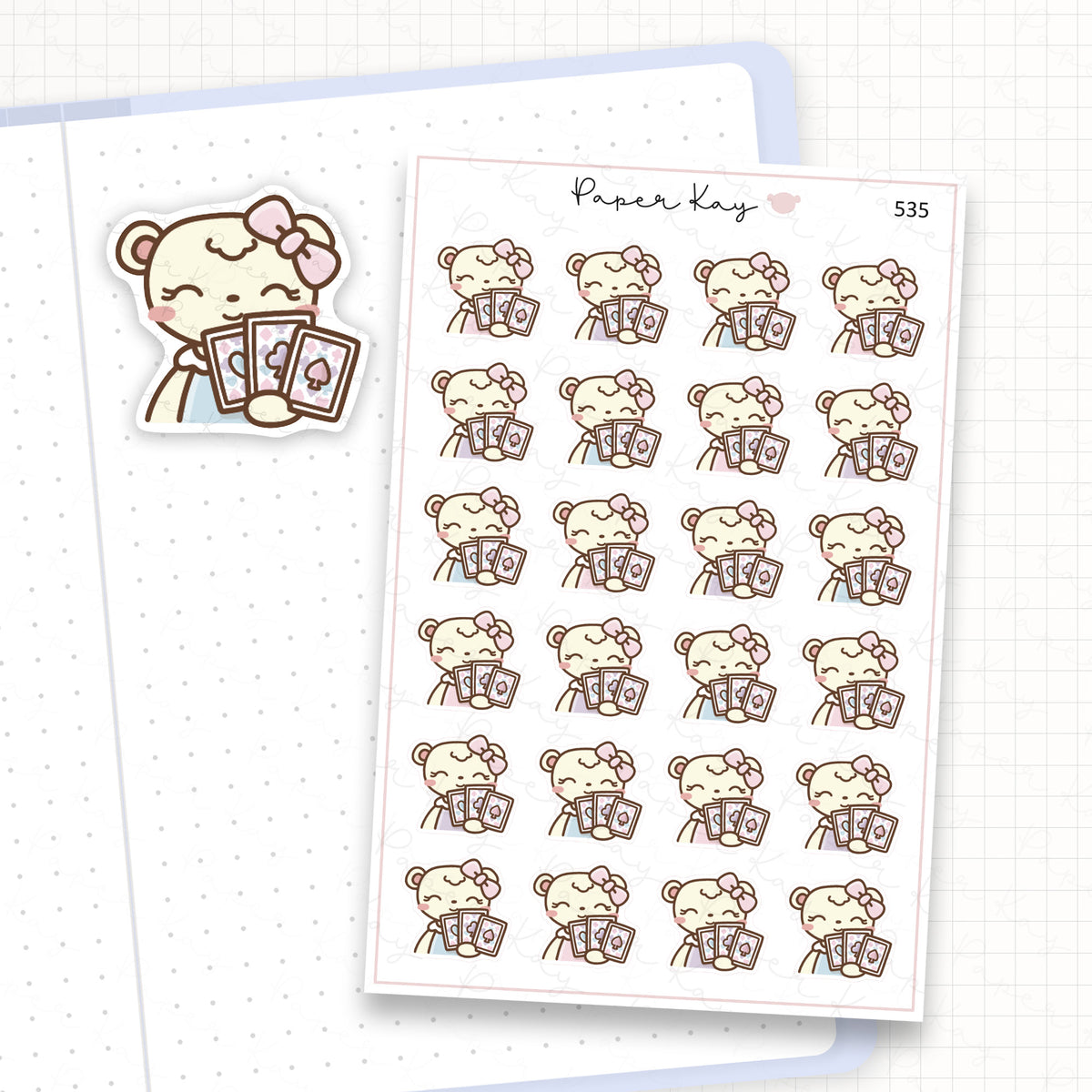 Zoomed in image of the doodles from a character planner sticker sheet.
