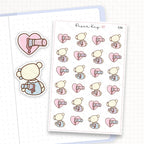 Zoomed in image of the doodles from a character planner sticker sheet.