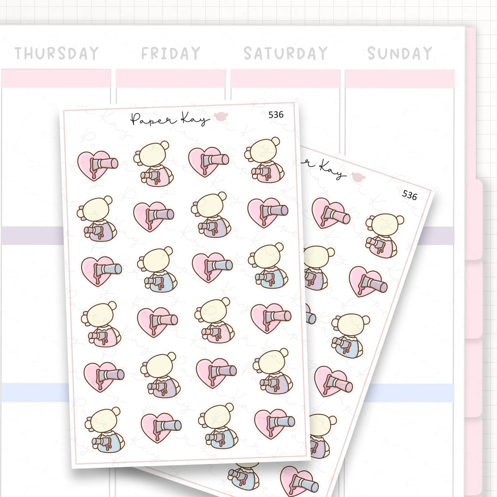 Sticker sheet product measurement.