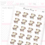 Dot the Bear Applying Makeup Sticker Sheet