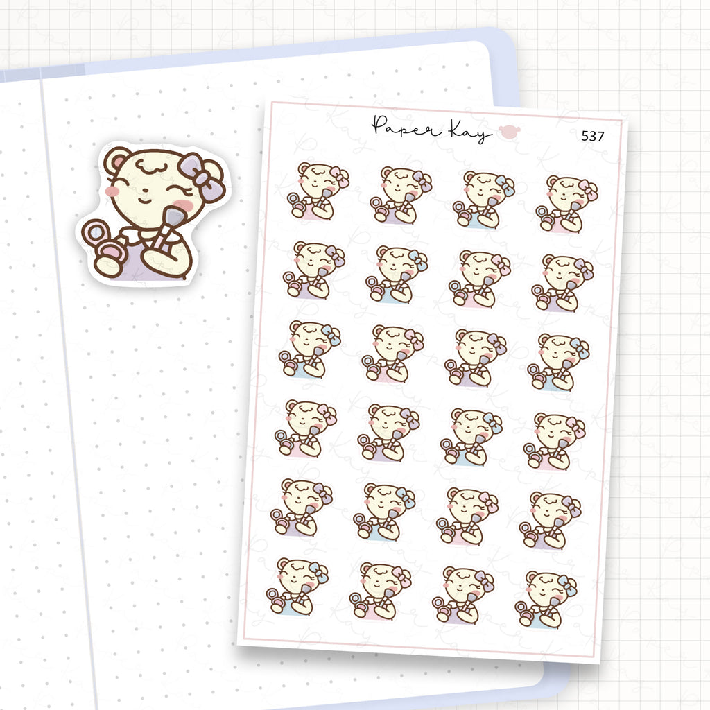 Zoomed in image of the doodles from a character planner sticker sheet.