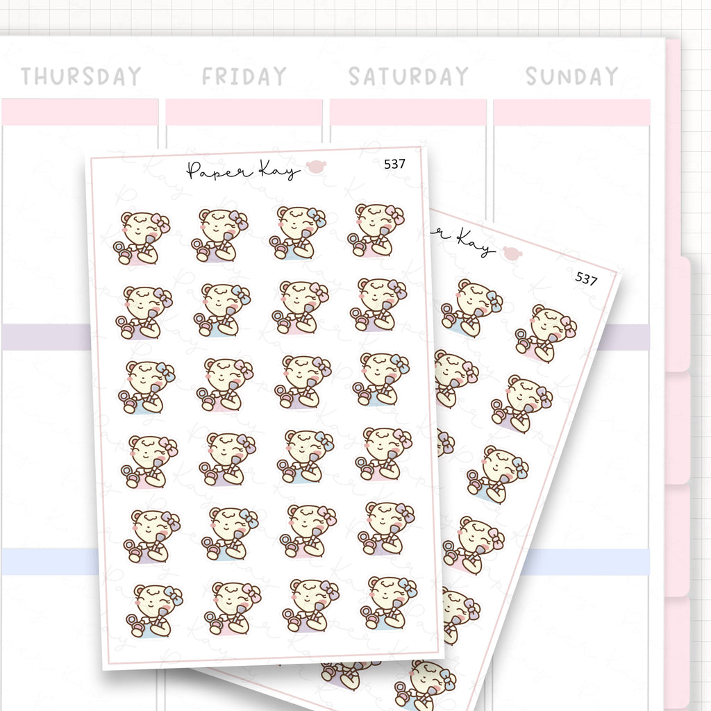 Sticker sheet product measurement.