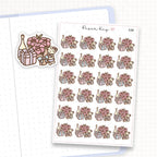 Zoomed in image of the doodles from a character planner sticker sheet.