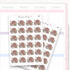 Sticker sheet product measurement.