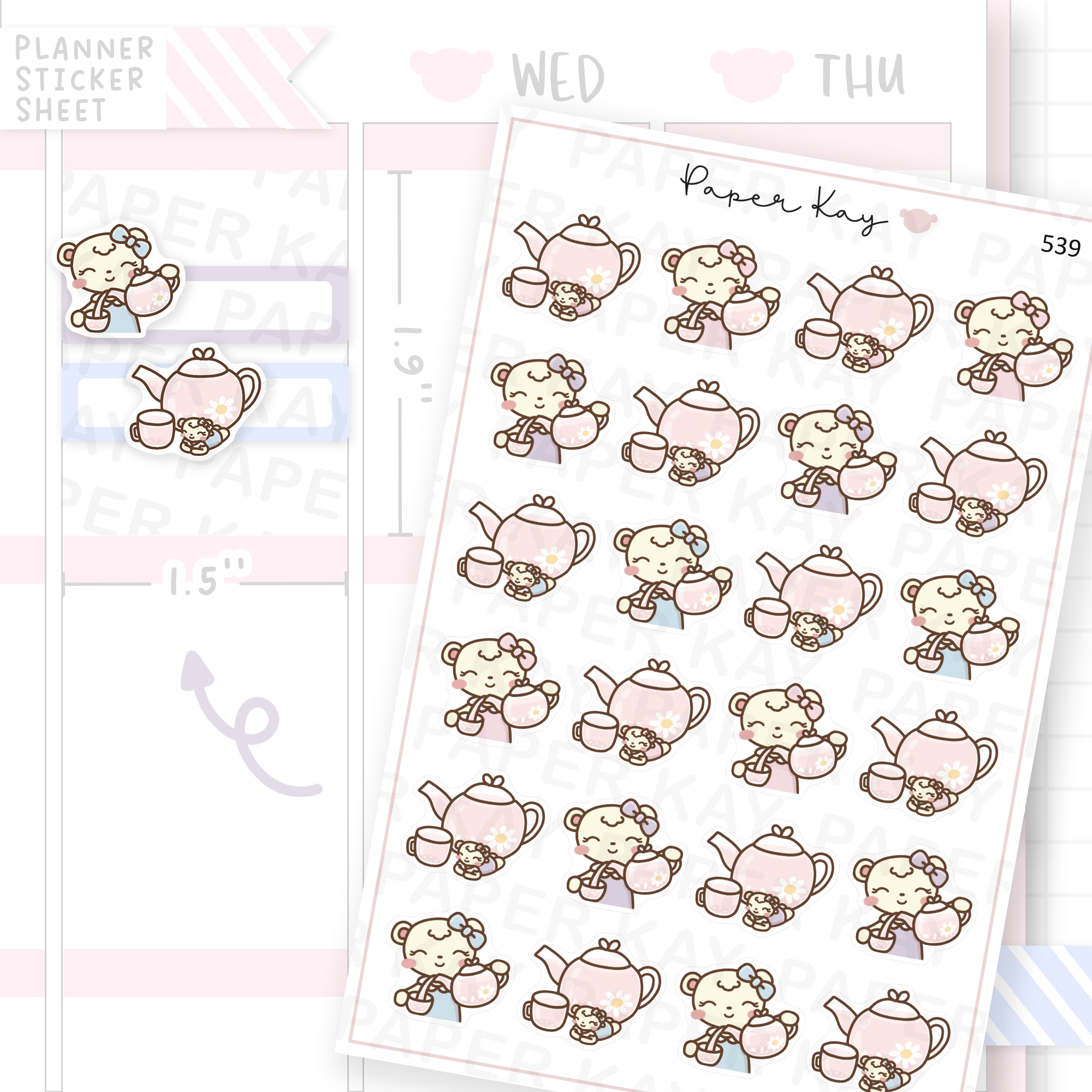 Herbal / Floral Tea Sticker Sheet