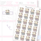 Dot the Bear Water Tracker Sticker Sheet