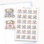 Zoomed in image of the doodles from a character planner sticker sheet.