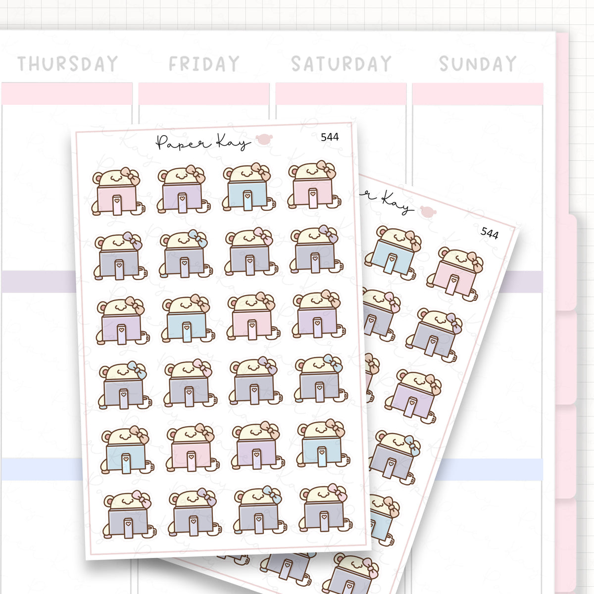 Sticker sheet product measurement.