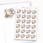 Zoomed in image of the doodles from a character planner sticker sheet.