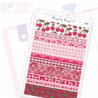 Cherry Ribbon Washi Strip Sticker Sheet
