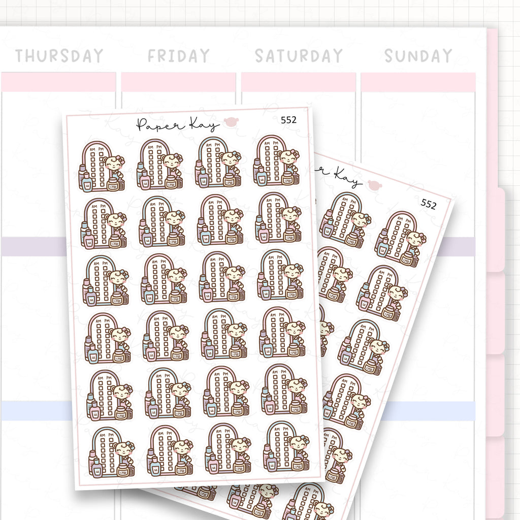 Sticker sheet product measurement.