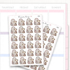 Sticker sheet product measurement.