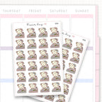 Sticker sheet product measurement.