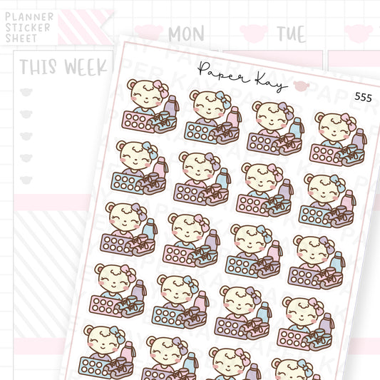 DTB Workout Tracker Sticker Sheet