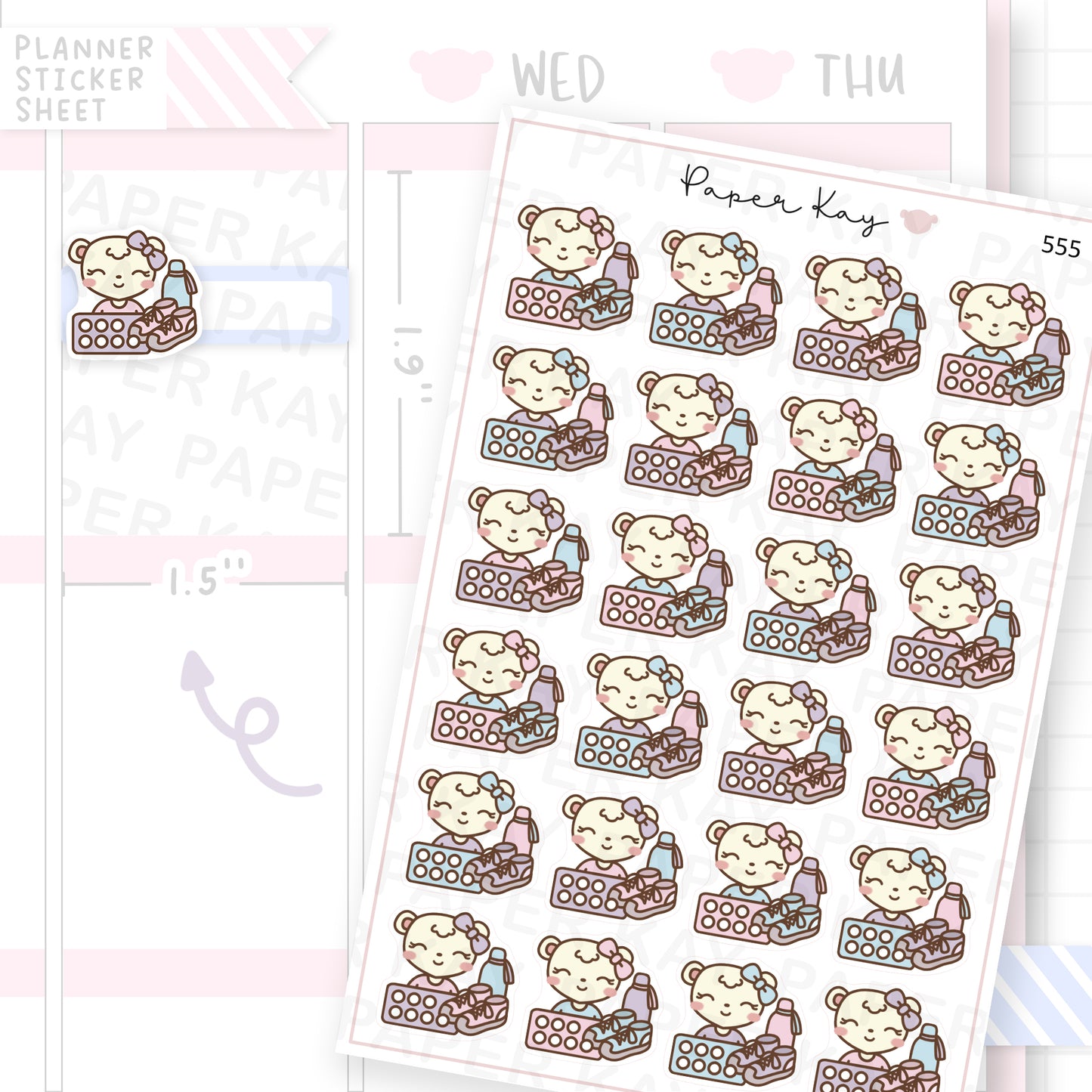 DTB Workout Tracker Sticker Sheet