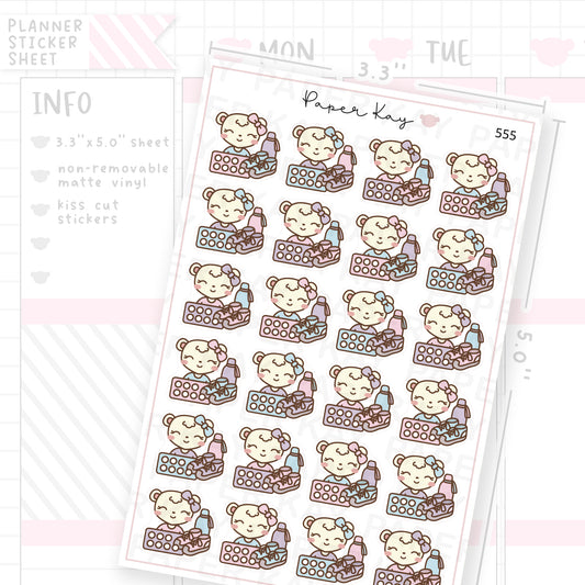 DTB Workout Tracker Sticker Sheet