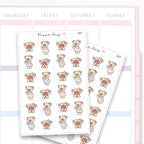Sticker sheet product measurement.