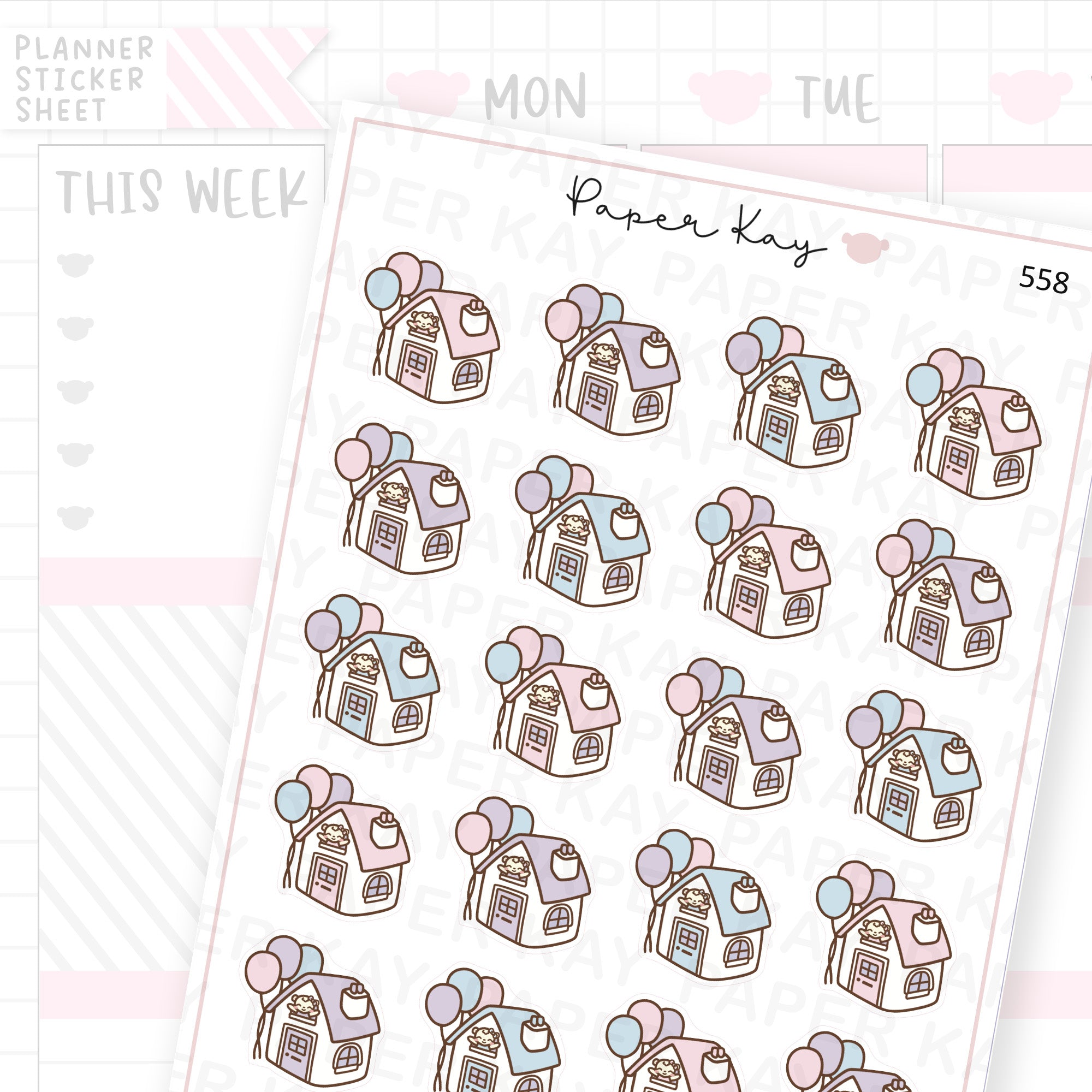 House Party/ House Warming/ Event Sticker Sheet