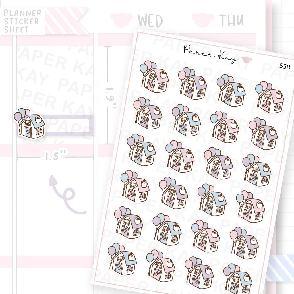 House Party/ House Warming/ Event Sticker Sheet
