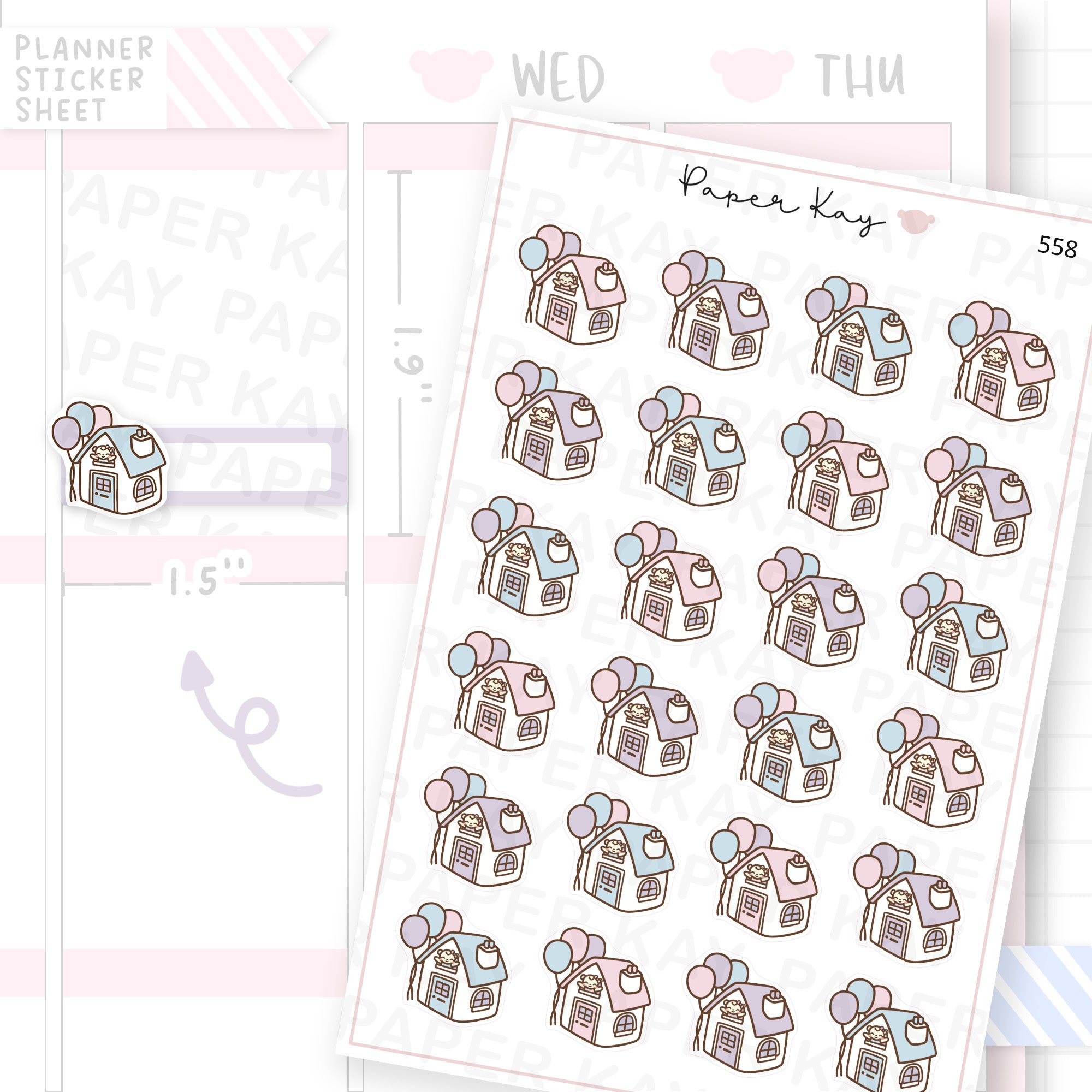 House Party/ House Warming/ Event Sticker Sheet