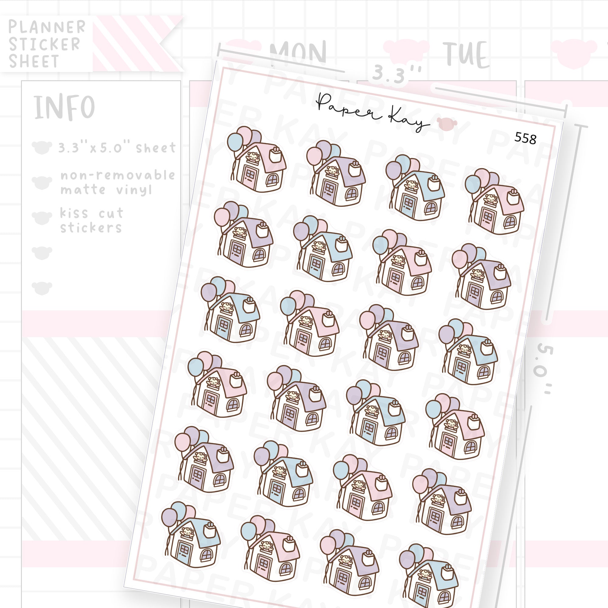 House Party/ House Warming/ Event Sticker Sheet