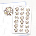 Zoomed in image of the doodles from a character planner sticker sheet.